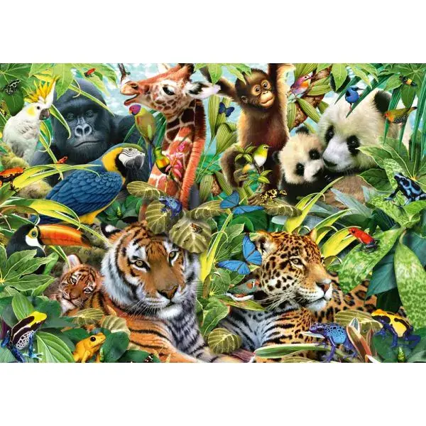 Schmidt Spiele Kunterbunte Tierwelt, 1.500 Teile Puzzle Online Outlet