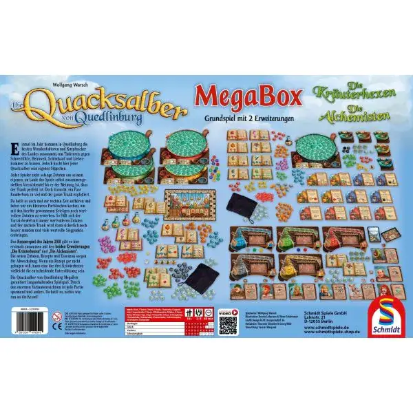 Schmidt Spiele Mega Box: Die Quacksalber von Quedlinburg (Grundspiel + 2 Erweiterungen) Zeitbegrenzte Promotion