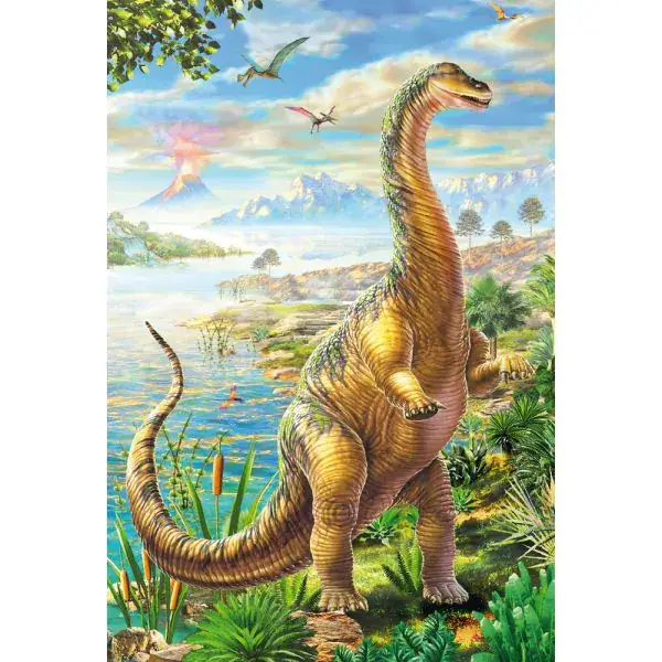 Schmidt Spiele Abenteuer mit den Dinosauriern, 3x48-teiliges Kinderpuzzle Nur für heute