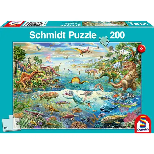 Schmidt Spiele Entdecke die Dinosaurier, 200 Teile Kinderpuzzle Vierteljährliche Förderung