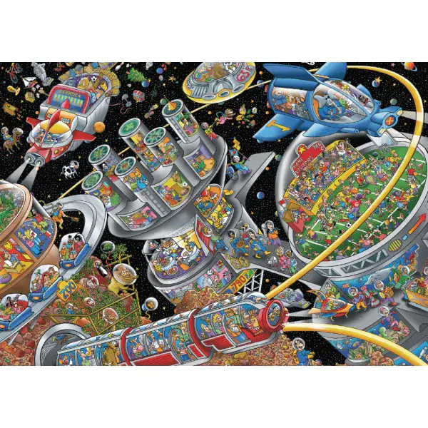 Schmidt Spiele Steve Skelton: Weltall-Kolonie, 1.000 Teile Puzzle Kostenloser Versand international