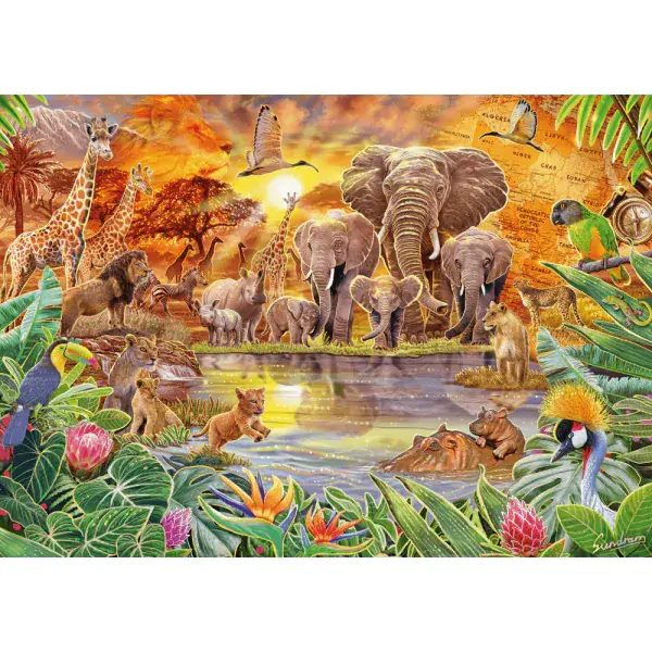 Schmidt Spiele Steve Sundram: Afrikas Tiere, 1.000 Teile Puzzle Speichern exportieren