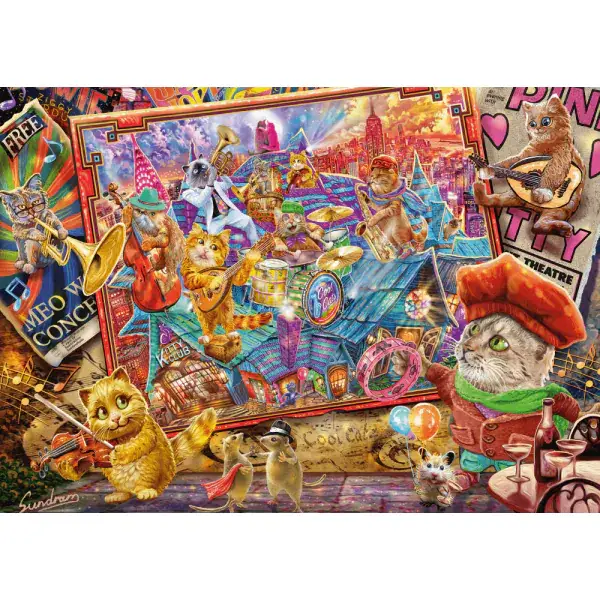 Schmidt Spiele Steve Sundram: Katzenmanie, 1.000 Teile Puzzle 50% Rabatt für begrenzte Zeit
