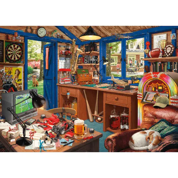 Schmidt Spiele Steve Read: Secret Puzzle - Vaters Werkstatt, 1.000 Teile Puzzle im Angebot