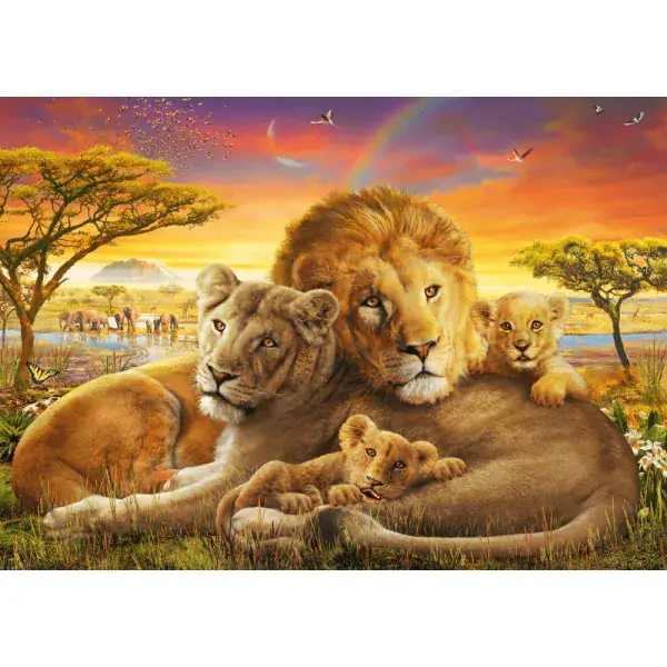 Schmidt Spiele Kuschelnde Löwenfamilie, 1.000 Teile Puzzle Günstiger Verkauf