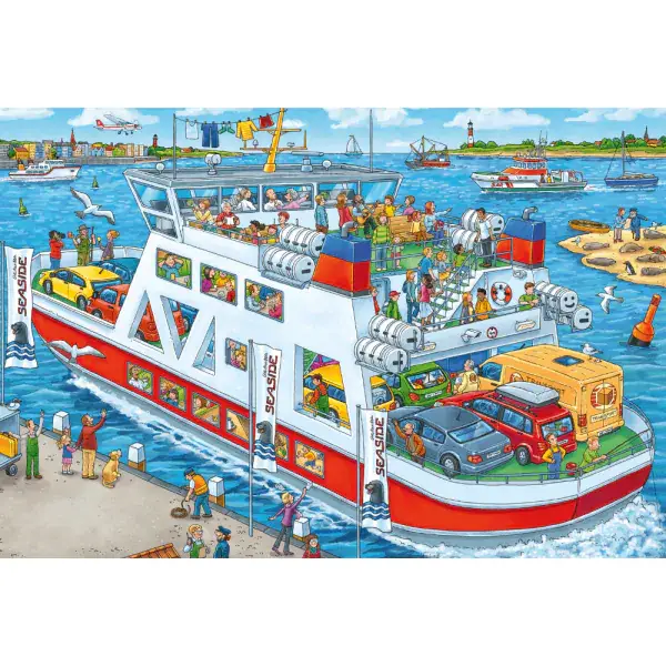 Schmidt Spiele Wo ist das kleine Segelboot? 3x24 Teile Kinderpuzzle Kostenloser Versand