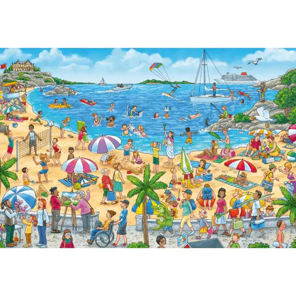 Schmidt Spiele Wo ist das kleine Segelboot? 3x24 Teile Kinderpuzzle Kostenloser Versand