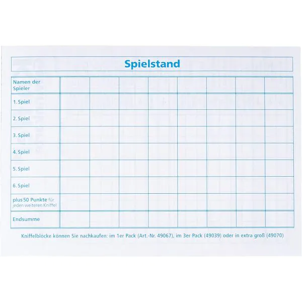 Schmidt Spiele Großer Kniffelblock (100 Blatt) Bestseller