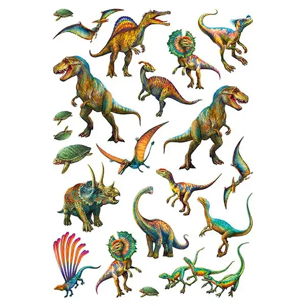 Schmidt Spiele Wilde Dinos, 150 Teile Kinderpuzzle mit Add-on (Tattoos Dinosaurier) Begrenzt auf 3 Tage