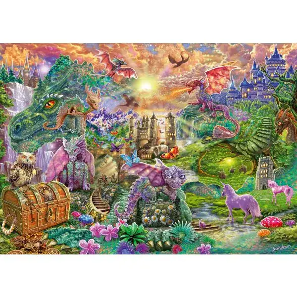 Schmidt Spiele Verzaubertes Drachenland, 1.000 Teile Puzzle Speichern exportieren