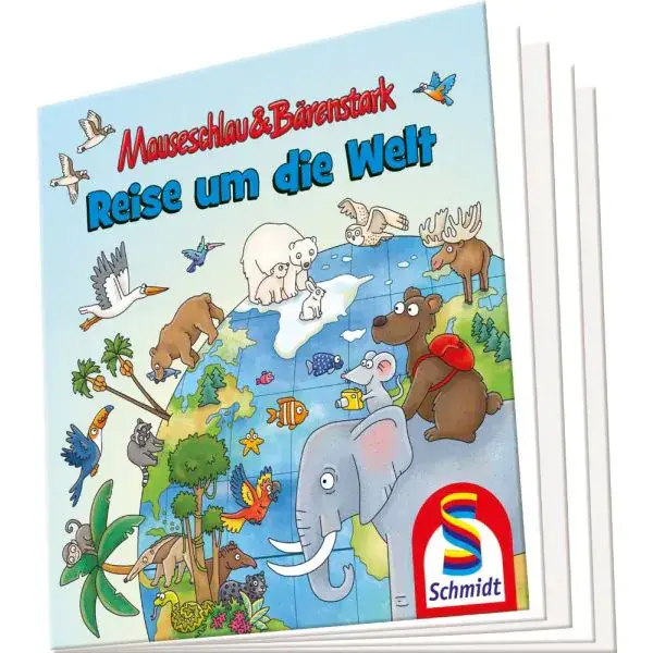 Schmidt Spiele Mauseschlau & Bärenstark: Reise um die Welt, 100 Teile Kinderpuzzle mit Add-on (Wissensbüchlein) Rabatte dieses Monats