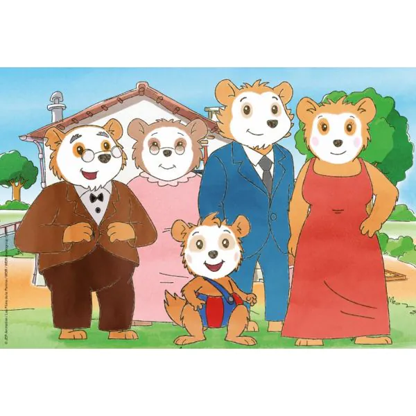 Schmidt Spiele Bobo Siebenschläfer: Freunde und Familie, 3x24 Teile Kinderpuzzle Auslauf