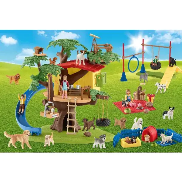 Schmidt Spiele Schleich ®: Farm World - Fröhliche Hunde, 40 Teile Kinderpuzzle mit Add-on (Original Figur) Hotsell