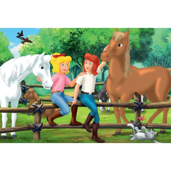 Schmidt Spiele Bibi & Tina: Puzzle-Box im Metallkoffer mit 4 Kinderpuzzles (2 x 100 und 2 x 150 Teile) Jubiläumsangebot