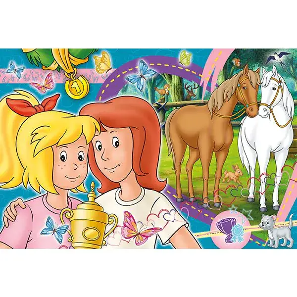 Schmidt Spiele Bibi & Tina: Pferdeglück, 100 Teile Kinderpuzzle mit Add-on (inkl. Slap Snap Band bunt) Neueste Mode