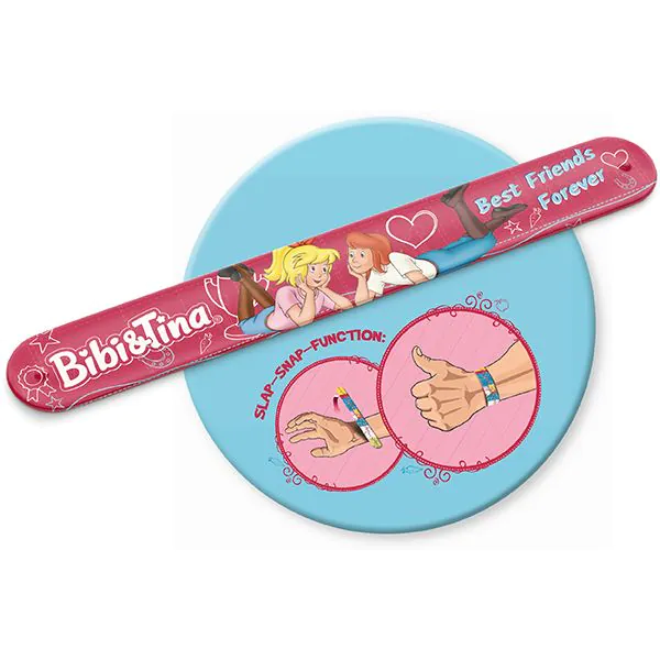 Schmidt Spiele Bibi & Tina: Freundinnen für immer, 150 Teile Kinderpuzzle mit Add-on (inkl. Slap Snap Band bunt) Zeitlich begrenztes Angebot