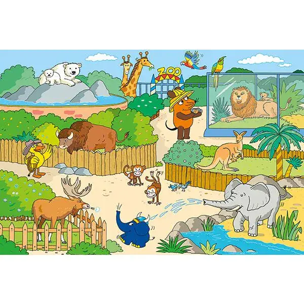 Schmidt Spiele Die Maus: im Zoo, 60 Teile Kinderpuzzle Blitzangebot