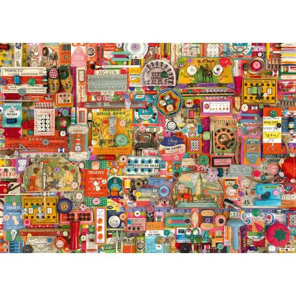 Schmidt Spiele Shelley Davies: Vintage Handarbeitszeug, 1.000 Teile Puzzle Wochenangebot