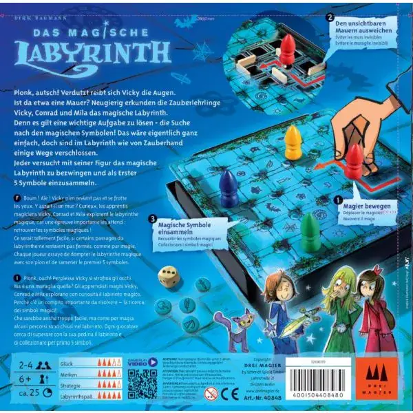 Schmidt Spiele Drei Magier®: Das magische Labyrinth, Kinderspiel Vierteljährliche Förderung