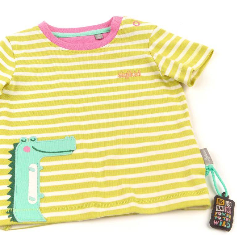 Sigikid Baby T-Shirt geringelt mit Krokodil Motiv Neuheiten