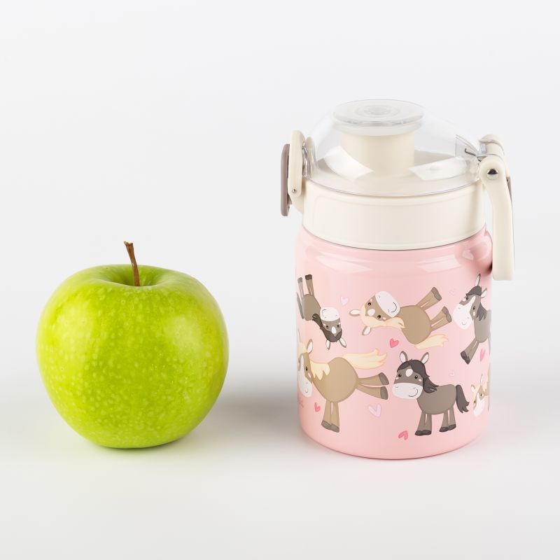 Sigikid Kinder Set 400 ml Edelstahl-Trinkflasche und Brotbox, Pony Clearance-Verkauf