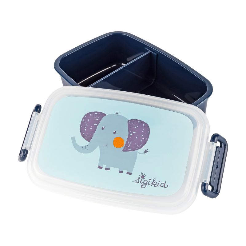 Sigikid Kinder Set 250 ml Edelstahl-Trinkflasche und Brotbox, Elefant Speichern exportieren