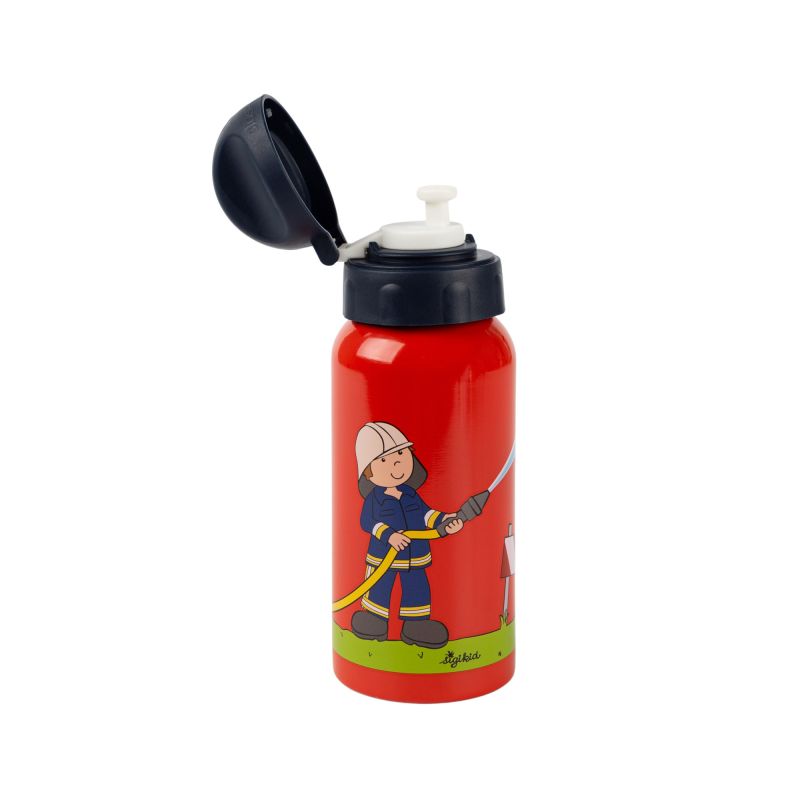 Sigikid Kinder Edelstahl-Trinkflasche Feuerwehrmann Frido Firefighter zollfrei
