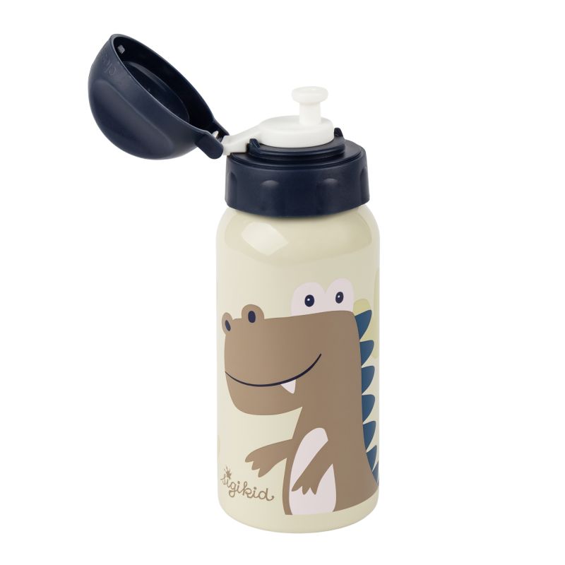 Sigikid Edelstahl Kinder Trinkflasche Dino, 400ml Auslauf
