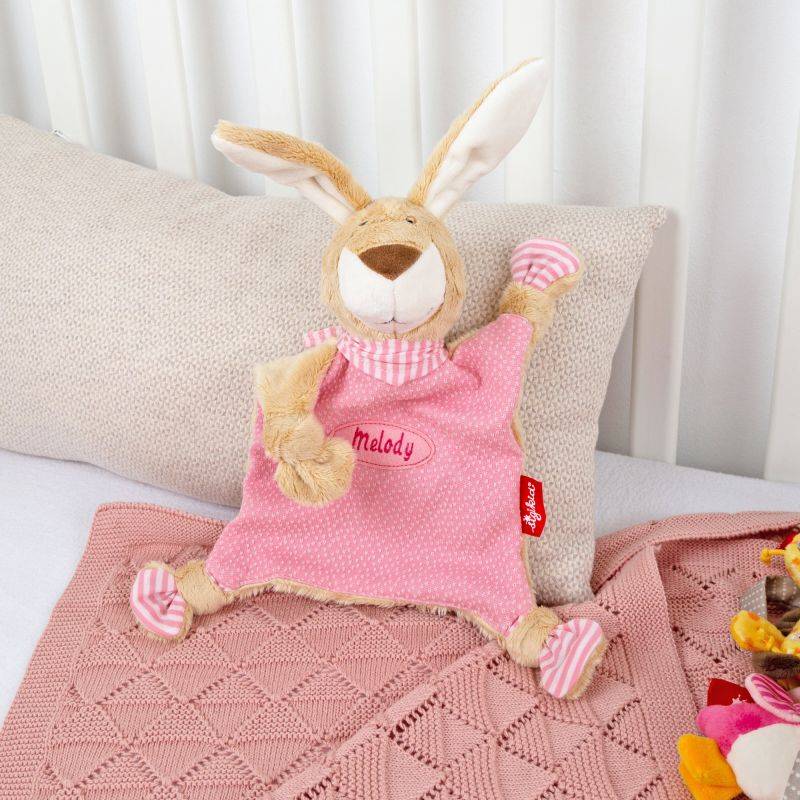 Sigikid Namensschnuffeltuch Hase rosa Black Friday