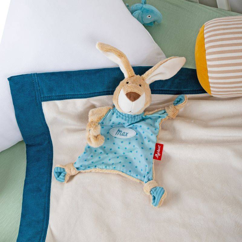 Sigikid Namensschnuffeltuch Hase türkis Weihnachtsangebot