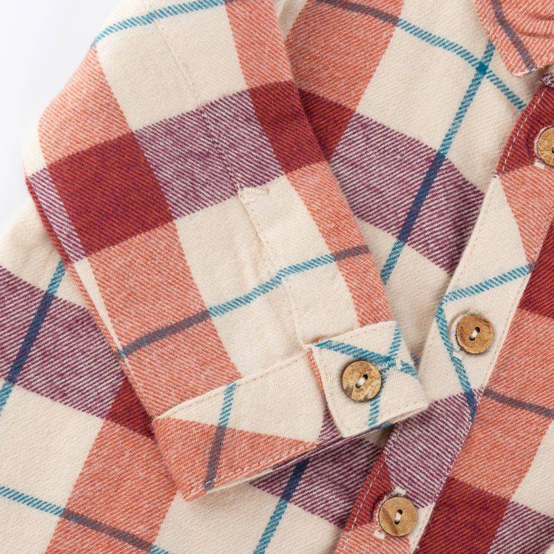 Sigikid Baby Karo Flanellhemd, rot-beige Sonderangebot der Fabrik
