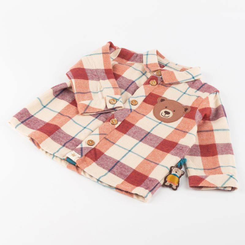 Sigikid Baby Karo Flanellhemd, rot-beige Sonderangebot der Fabrik