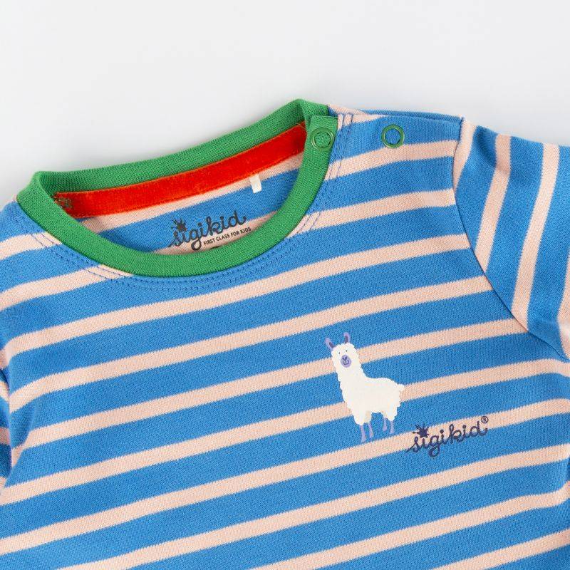 Sigikid Baby Kleid Crazy Lama, blau gestreift Vierteljährliche Förderung