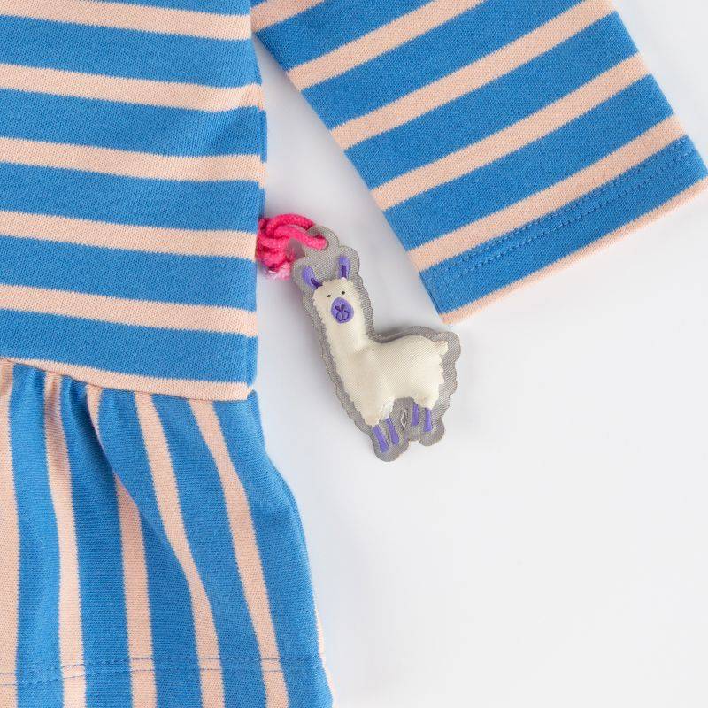 Sigikid Baby Kleid Crazy Lama, blau gestreift Vierteljährliche Förderung