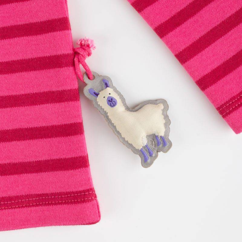 Sigikid Kinder Langarmshirt Crazy Lama, pink gestreift Super Rabatt