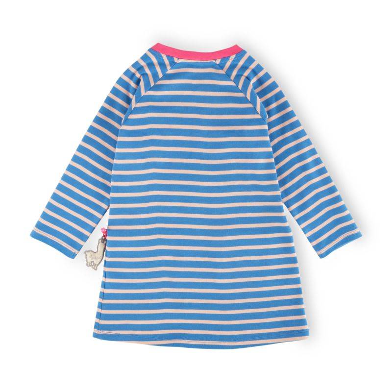 Sigikid Kinder Kleid Crazy Lama, blau gestreift 50% Rabatt mit kostenlosem Versand
