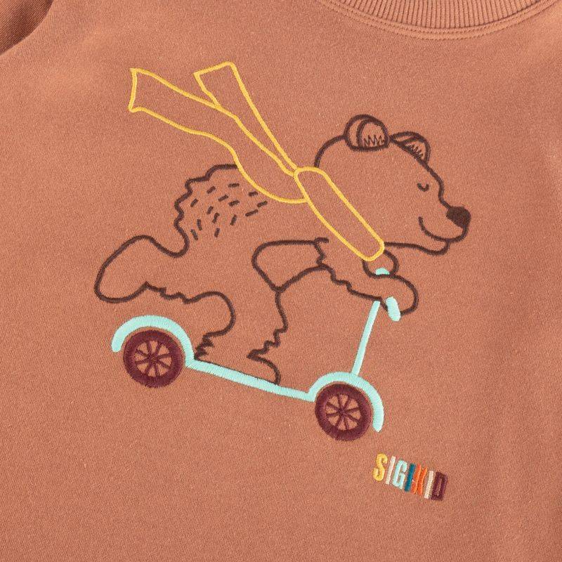 Sigikid Kinder Langarmshirt Bär, braun Clearance-Verkauf