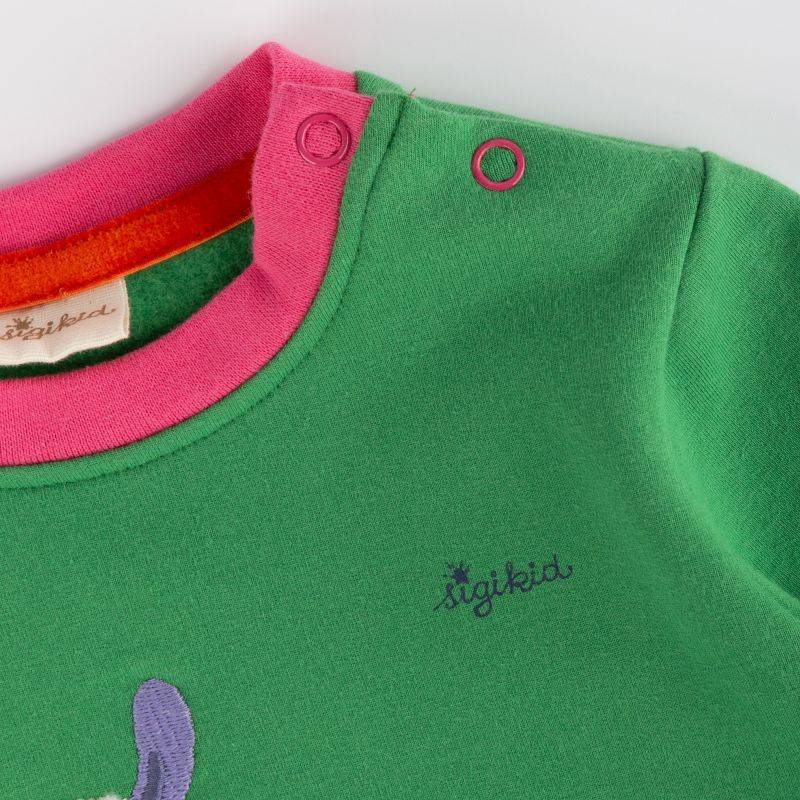 Sigikid Baby Sweatshirt Crazy Lama, grün Rabatte dieses Monats