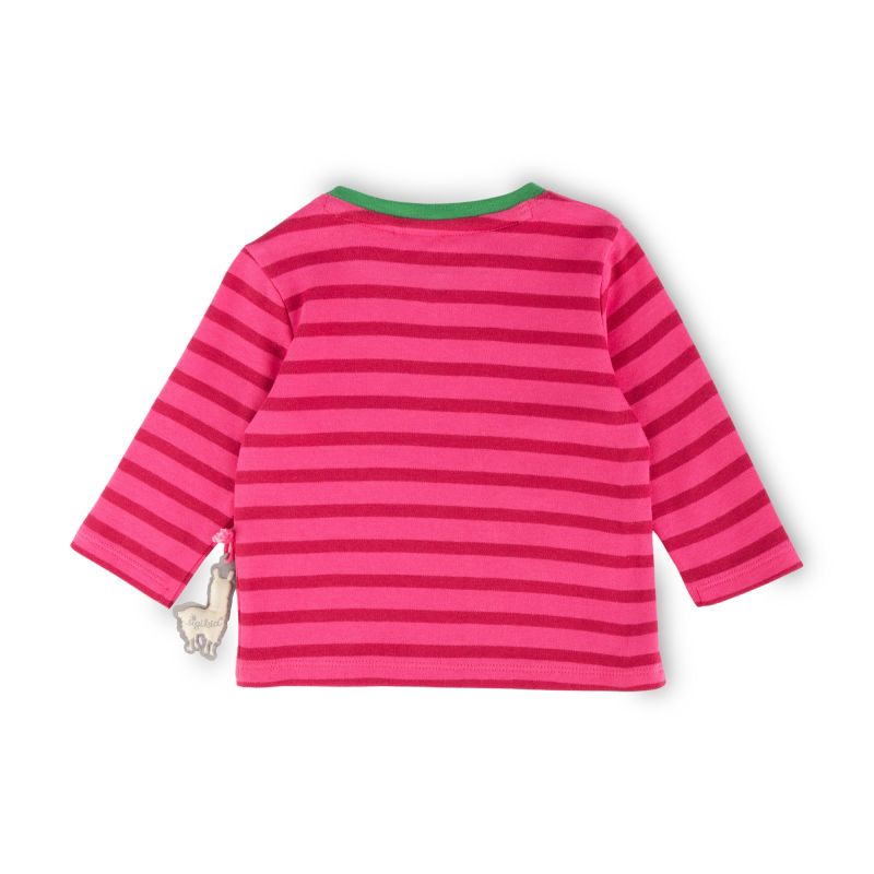 Sigikid Baby Langarmshirt Crazy Lama, pink gestreift, Baby Online