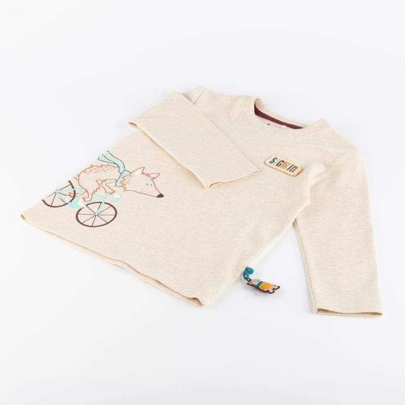 Sigikid Kinder Langarmshirt Fuchs, beige meliert Meist gekauft