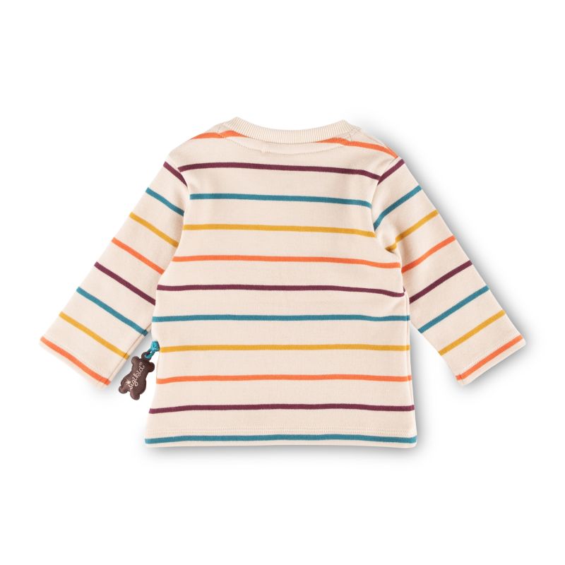 Sigikid Baby Langarmshirt Bär, bunt gestreift Blitzverkäufe