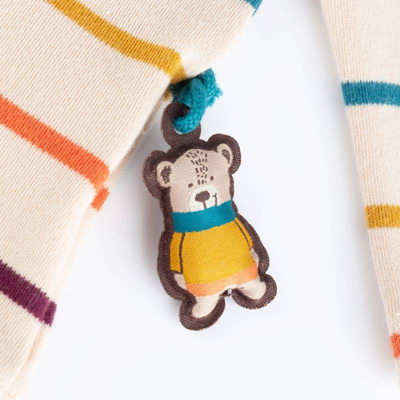 Sigikid Baby Langarmshirt Bär, bunt gestreift Blitzverkäufe