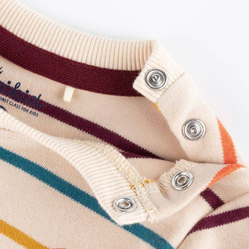 Sigikid Baby Langarmshirt Bär, bunt gestreift Blitzverkäufe