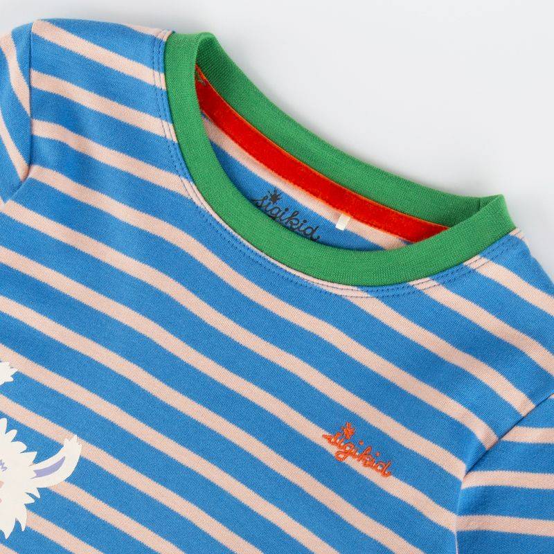 Sigikid Kinder Langarmshirt Crazy Lama, blau gestreift Sonderangebot