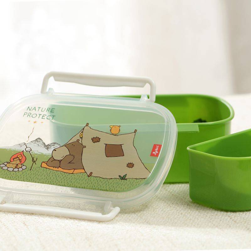 Sigikid Kinder Brotzeitbox mit Bär Forest Grizzly Im Verkauf