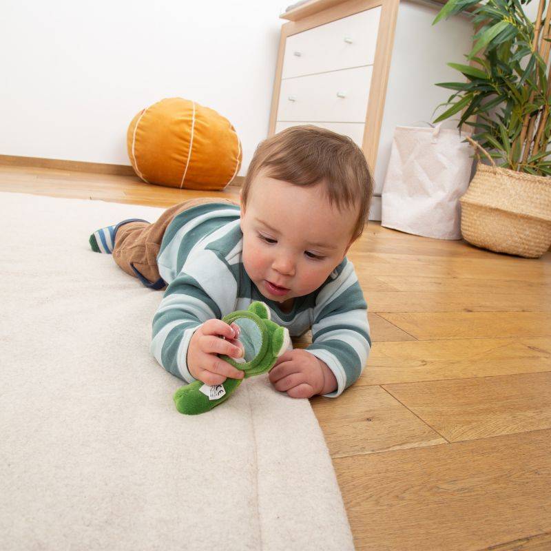Sigikid Baby Greifling Frosch mit Spiegel, Red Stars Neueste Mode