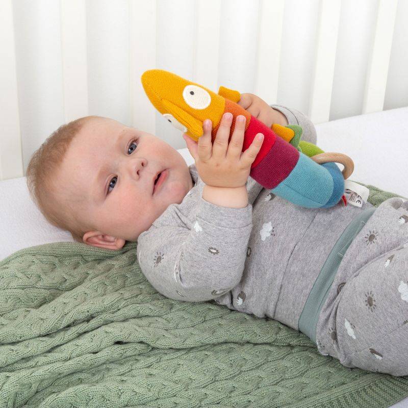 Sigikid Baby Strick Greifling Chamäleon Große Rabatte