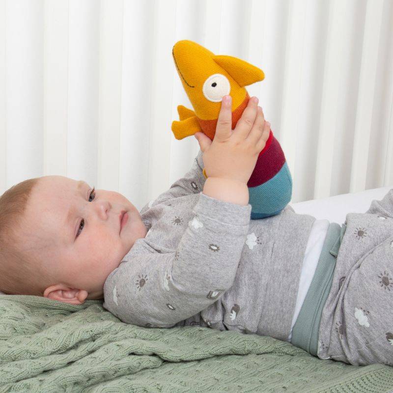 Sigikid Baby Strick Greifling Chamäleon Große Rabatte