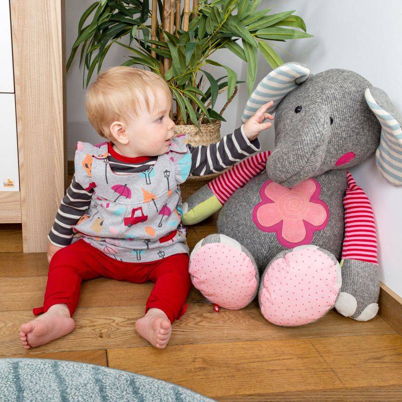 Sigikid XXL Kuscheltier Elefant im Patchworkstyle Begrenzte Freigabe