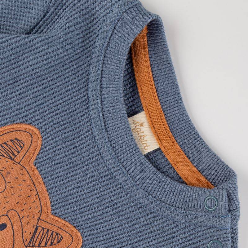 Sigikid Baby Langarmshirt mit Waschbären Motiv, blau Riesige Rabatte